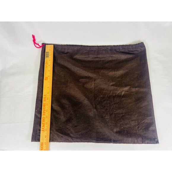 Kate Spade Brown Pink Drawstring Dust Cover/Bag "Tucked Coral Lipstick Away" - Picture 2 of 5